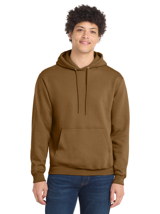 Men's 1-Pocket Core Fleece Pullover Hooded Sweatshirt - PC78H - Duck Brown