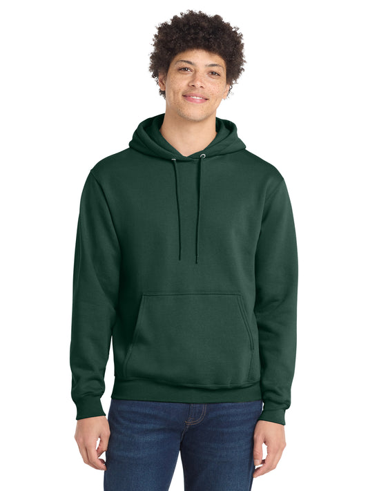 Men's 1-Pocket Core Fleece Pullover Hooded Sweatshirt - PC78H - Dark Green