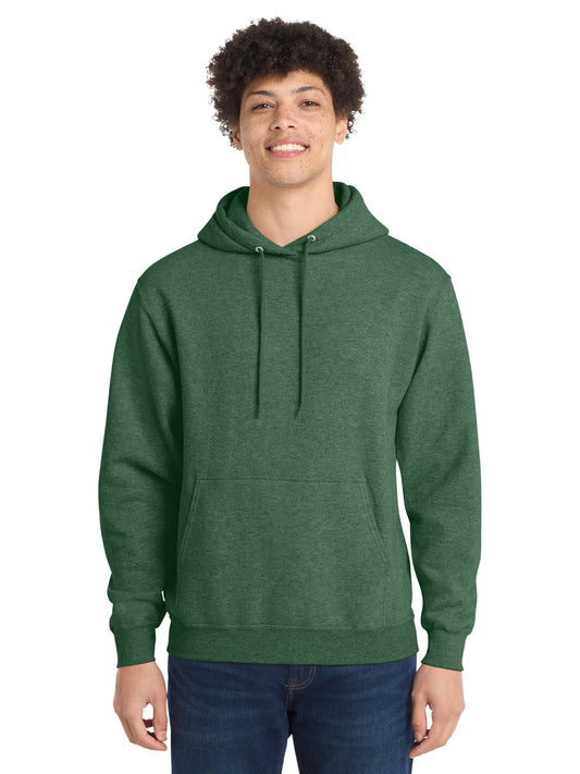 Men's 1-Pocket Core Fleece Pullover Hooded Sweatshirt - PC78H - Forest Green Heather