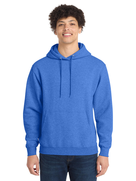 Men's 1-Pocket Core Fleece Pullover Hooded Sweatshirt - PC78H - Heather Royal