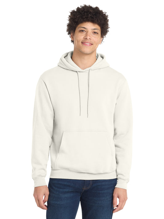 Men's 1-Pocket Core Fleece Pullover Hooded Sweatshirt - PC78H - Ivory