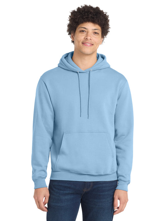 Men's 1-Pocket Core Fleece Pullover Hooded Sweatshirt - PC78H - Light Blue