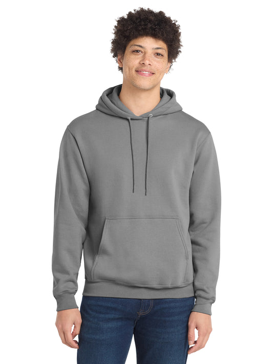 Men's 1-Pocket Core Fleece Pullover Hooded Sweatshirt - PC78H - Medium Grey