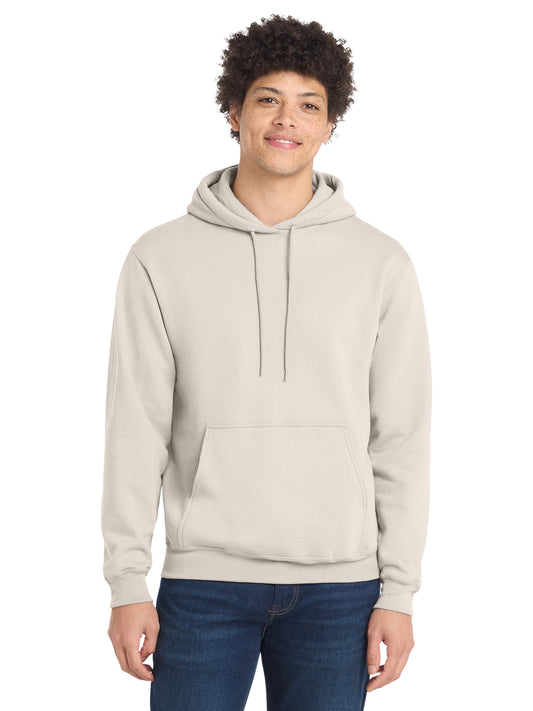 Men's 1-Pocket Core Fleece Pullover Hooded Sweatshirt - PC78H - Natural