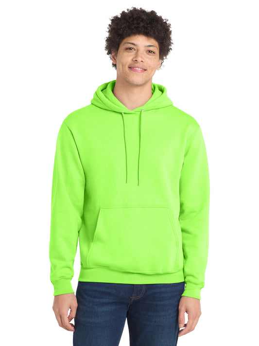 Men's 1-Pocket Core Fleece Pullover Hooded Sweatshirt - PC78H - Neon Green