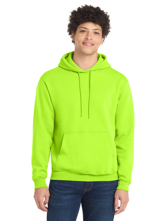 Men's 1-Pocket Core Fleece Pullover Hooded Sweatshirt - PC78H - Neon Yellow
