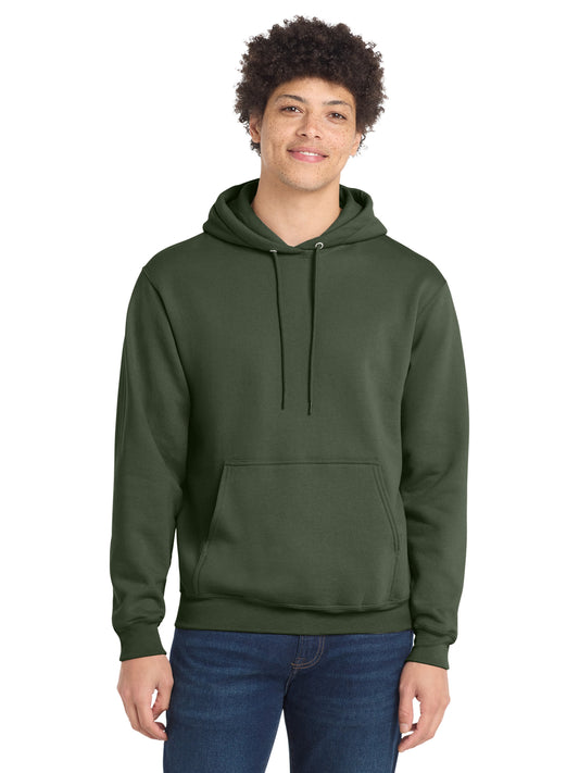 Men's 1-Pocket Core Fleece Pullover Hooded Sweatshirt - PC78H - Olive