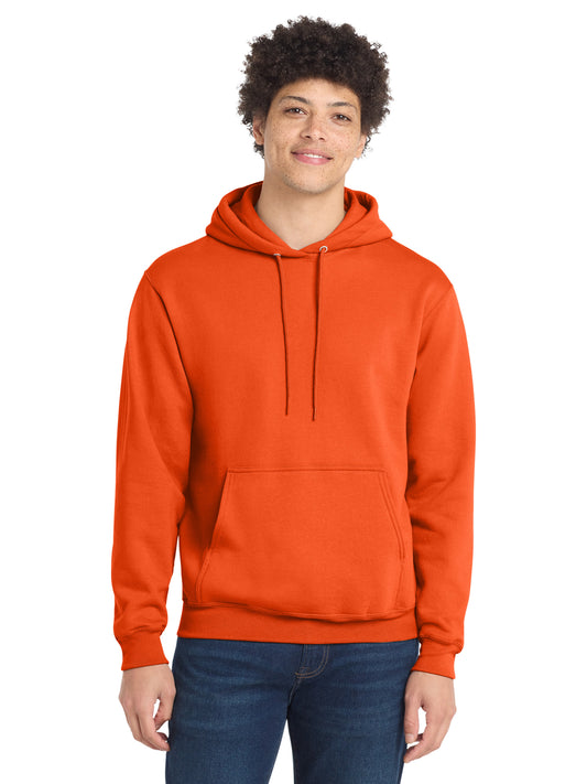 Men's 1-Pocket Core Fleece Pullover Hooded Sweatshirt - PC78H - Orange