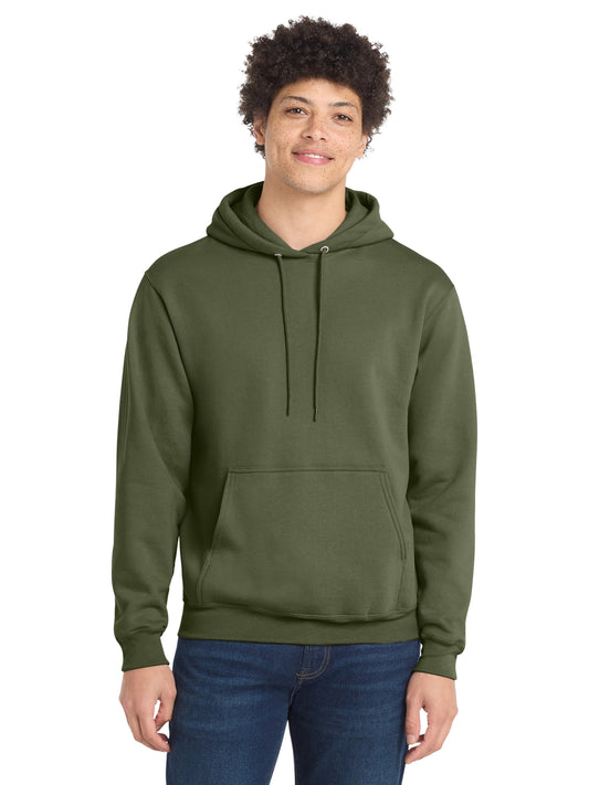 Men's 1-Pocket Core Fleece Pullover Hooded Sweatshirt - PC78H - Olive Drab Green