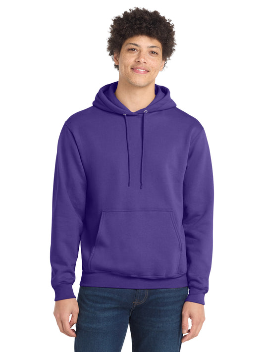 Men's 1-Pocket Core Fleece Pullover Hooded Sweatshirt - PC78H - Purple