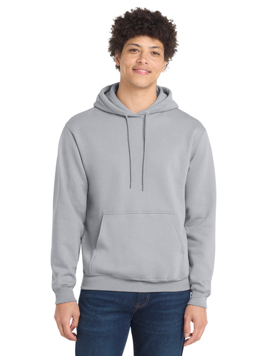 Men's 1-Pocket Core Fleece Pullover Hooded Sweatshirt - PC78H - Silver