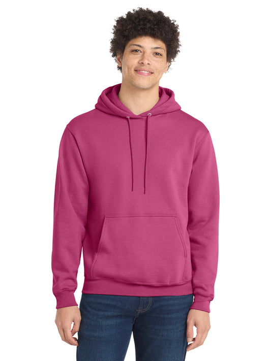 Men's 1-Pocket Core Fleece Pullover Hooded Sweatshirt - PC78H - Sangria