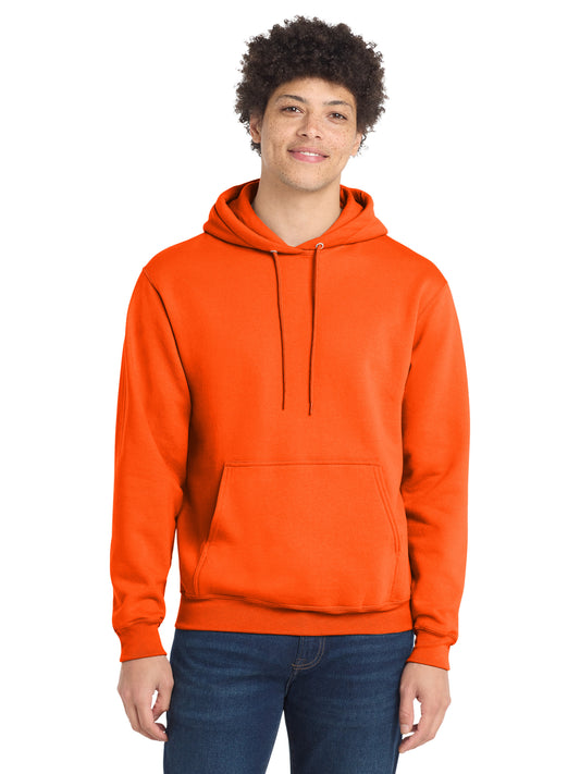 Men's 1-Pocket Core Fleece Pullover Hooded Sweatshirt - PC78H - S. Orange