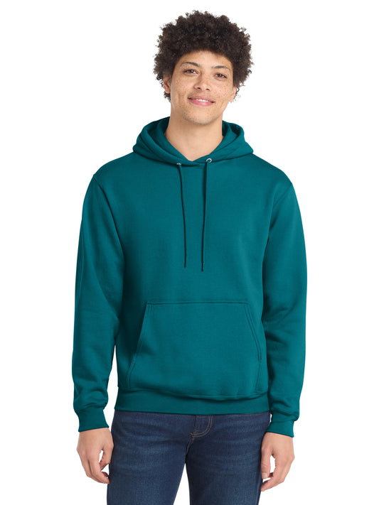 Men's 1-Pocket Core Fleece Pullover Hooded Sweatshirt - PC78H - Teal