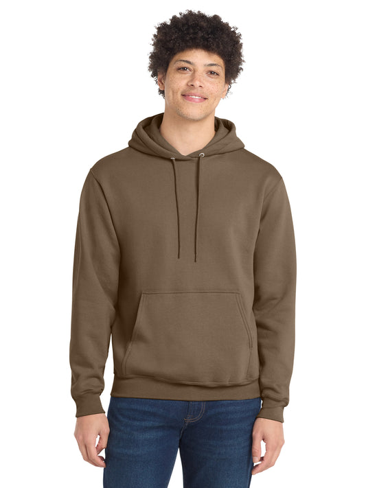 Men's 1-Pocket Core Fleece Pullover Hooded Sweatshirt - PC78H - Woodland Brown