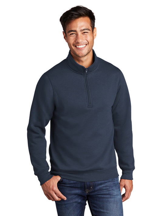 Men's Pocketless 1/4-Zip Pullover Sweatshirt - PC78Q - Navy