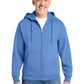 Men's 2-Pocket Core Fleece Full-Zip Hooded Sweatshirt - PC78ZH - Carolina Blue
