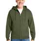 Men's 2-Pocket Core Fleece Full-Zip Hooded Sweatshirt - PC78ZH - Olive Drab Green