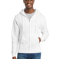 Men's 2-Pocket Core Fleece Full-Zip Hooded Sweatshirt - PC78ZH - White