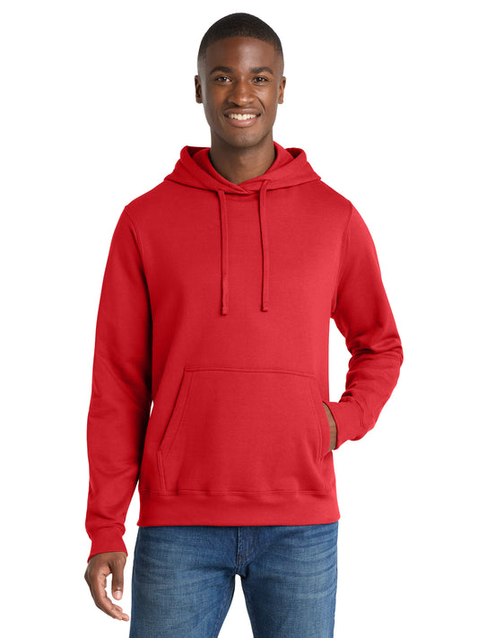 Men's Fleece Hooded Sweatshirt - PC850H - Bright Red