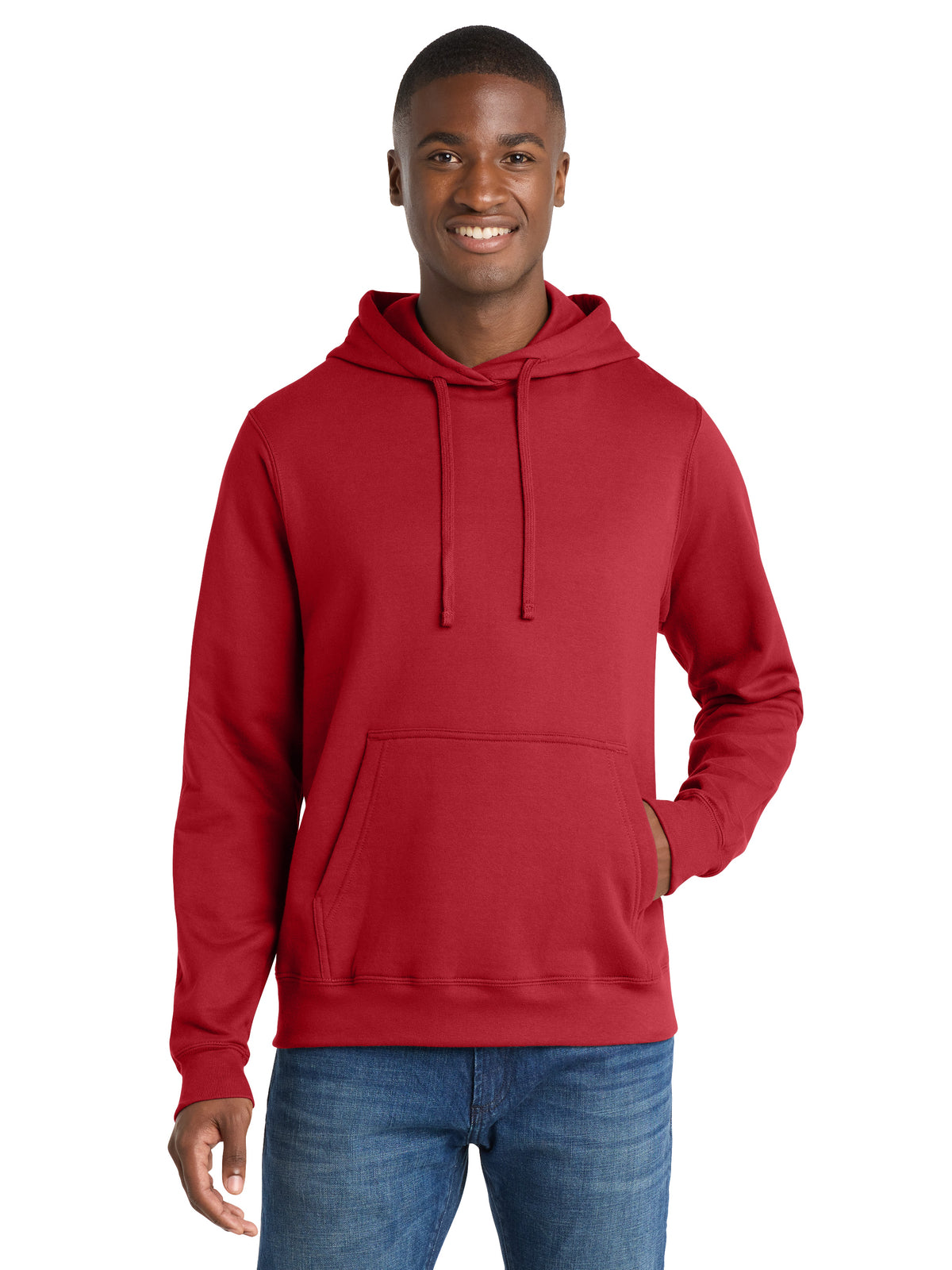 Men's Fleece Hooded Sweatshirt - PC850H - Team Cardinal