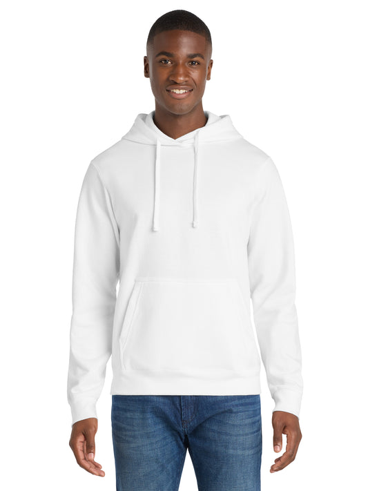 Men's Fleece Hooded Sweatshirt - PC850H - White