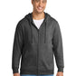 Men's Fleece Full-Zip Hooded Sweatshirt - PC850ZH - Dark Heather Grey