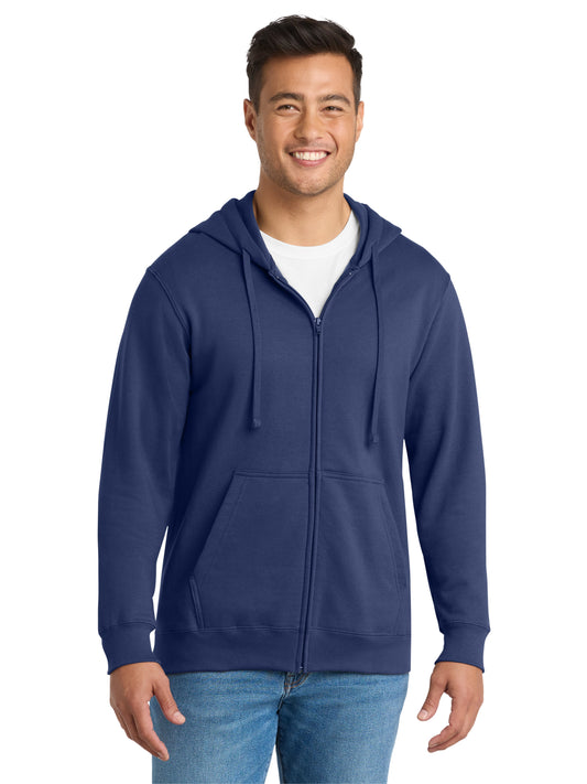 Men's Fleece Full-Zip Hooded Sweatshirt - PC850ZH - Team Navy
