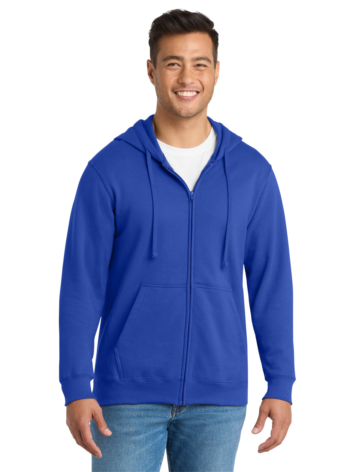 Men's Fleece Full-Zip Hooded Sweatshirt - PC850ZH - True Royal