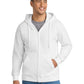 Men's Fleece Full-Zip Hooded Sweatshirt - PC850ZH - White