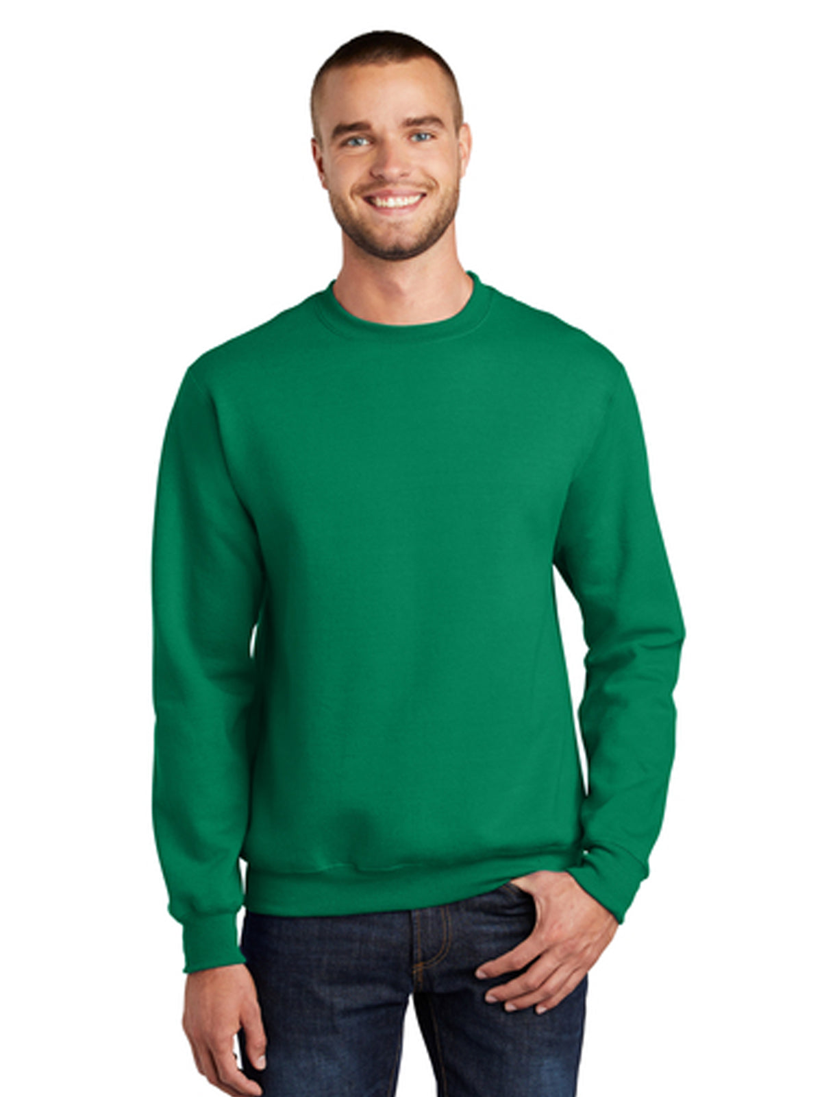 Men's Essential Fleece Crewneck Sweatshirt - PC90 - Kelly