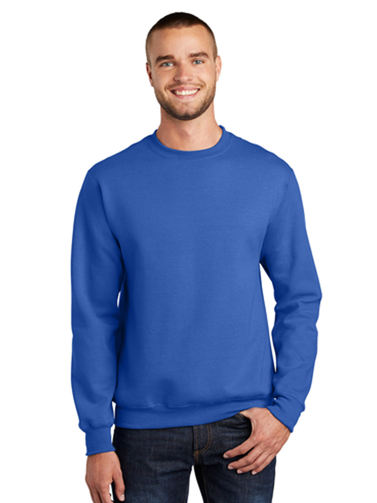 Men's Essential Fleece Crewneck Sweatshirt - PC90 - Royal