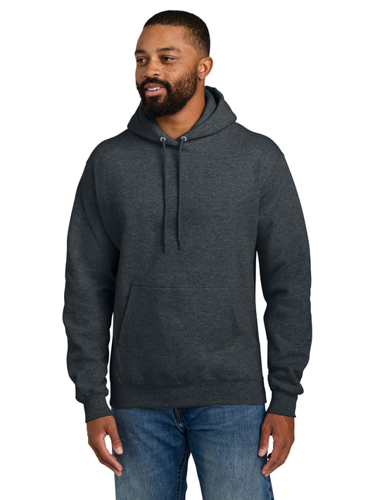 Men's 1-Pocket Fleece Hooded Sweatshirt - PC90H - Dark Heather Grey