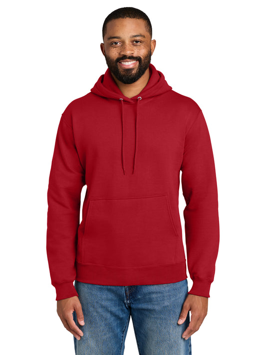 Men's 1-Pocket Fleece Hooded Sweatshirt - PC90H - Red