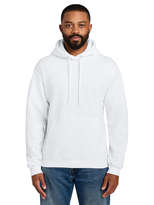 Men's 1-Pocket Fleece Hooded Sweatshirt - PC90H - White