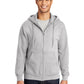 Men's Essential Fleece Full-Zip Hooded Sweatshirt - PC90ZH - Ash