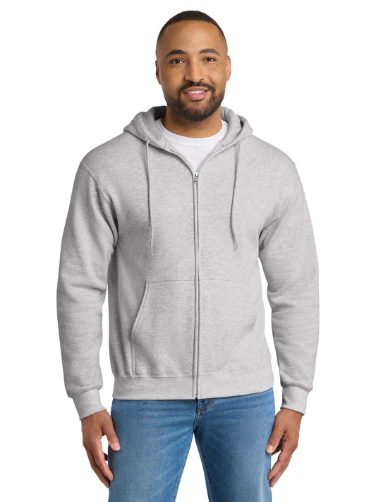 Men's Tall Essential Fleece Full-Zip Hooded Sweatshirt - PC90ZHT - Ash