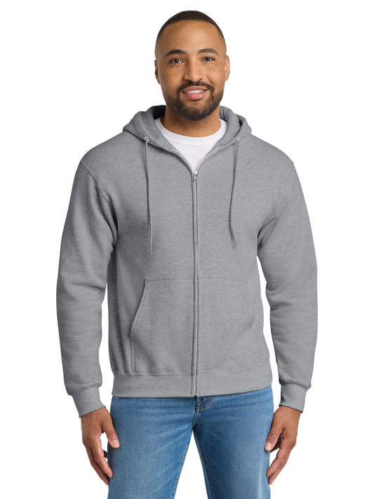 Men's Tall Essential Fleece Full-Zip Hooded Sweatshirt - PC90ZHT - Athletic Heather