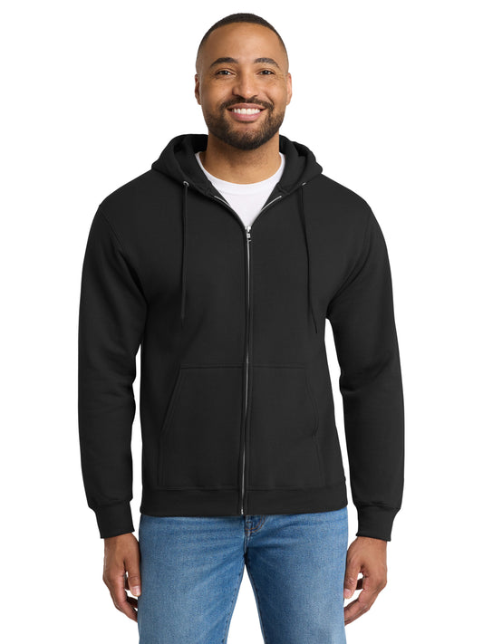 Men's Tall Essential Fleece Full-Zip Hooded Sweatshirt - PC90ZHT - Jet Black