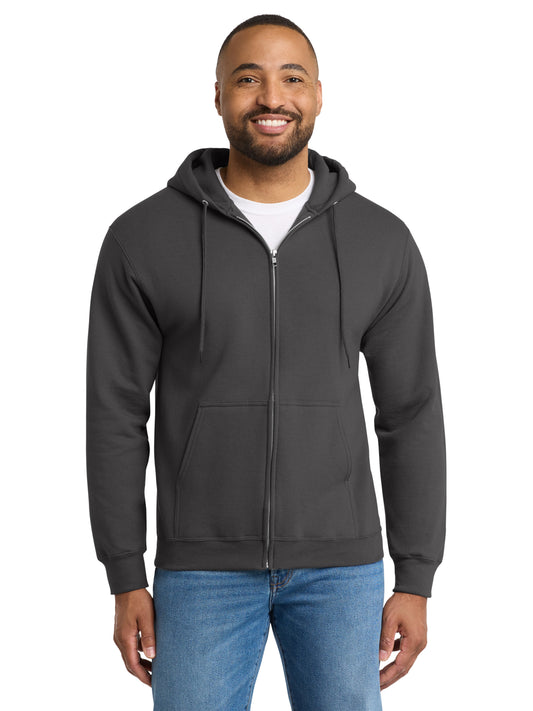 Men's Tall Essential Fleece Full-Zip Hooded Sweatshirt - PC90ZHT - Charcoal
