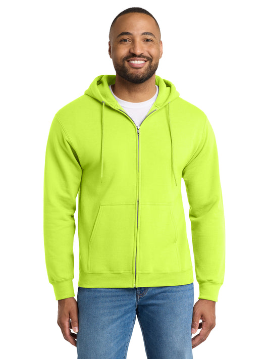 Men's Tall Essential Fleece Full-Zip Hooded Sweatshirt - PC90ZHT - Safety Green