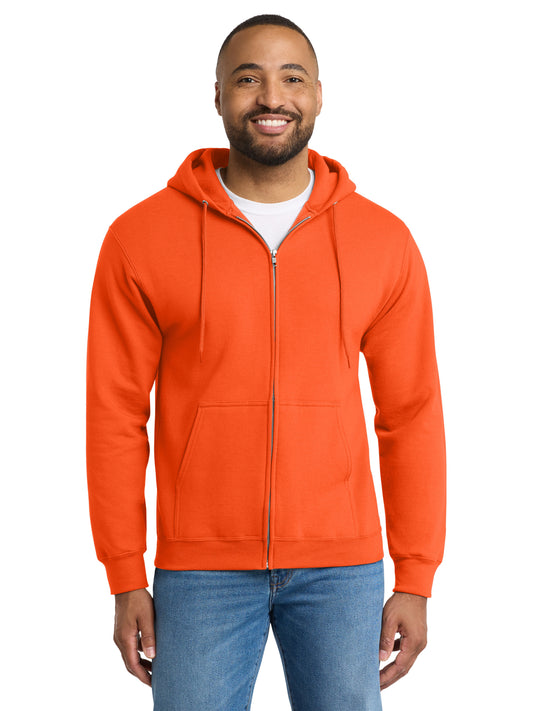 Men's Tall Essential Fleece Full-Zip Hooded Sweatshirt - PC90ZHT - Safety Orange