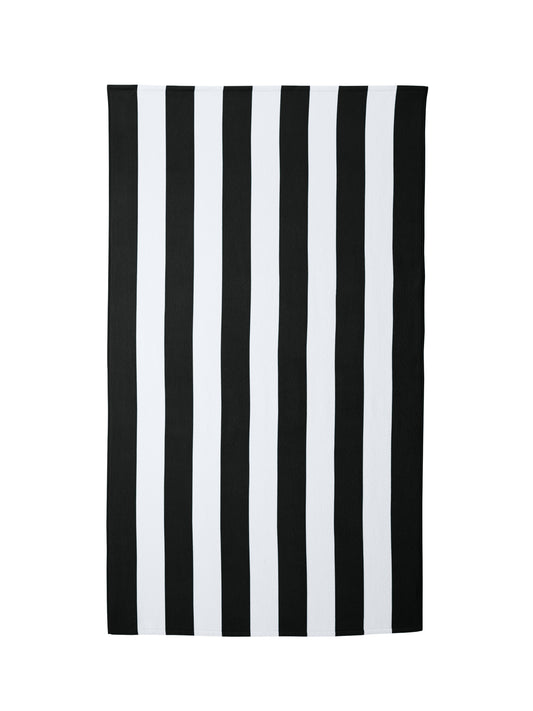 Cabana Stripe Beach Towel - PT43 - Black