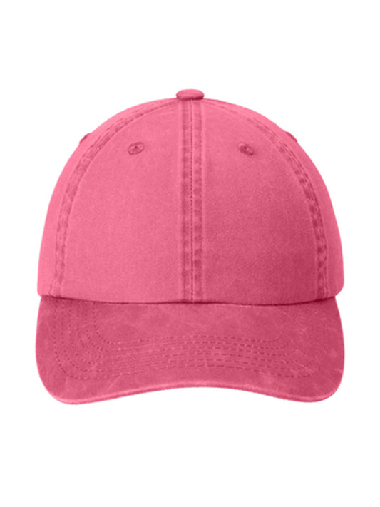 Unisex Garment Washed Cap - PWU - Bright Pink