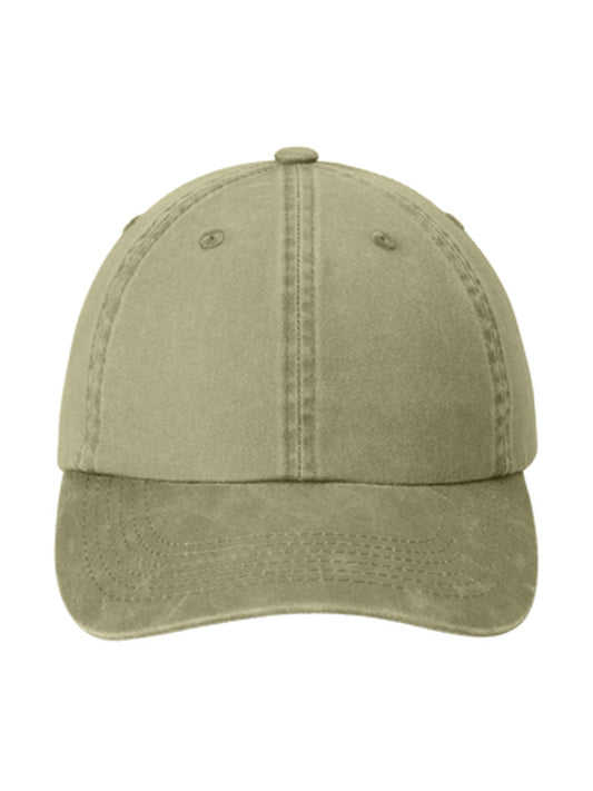 Unisex Garment Washed Cap - PWU - Khaki