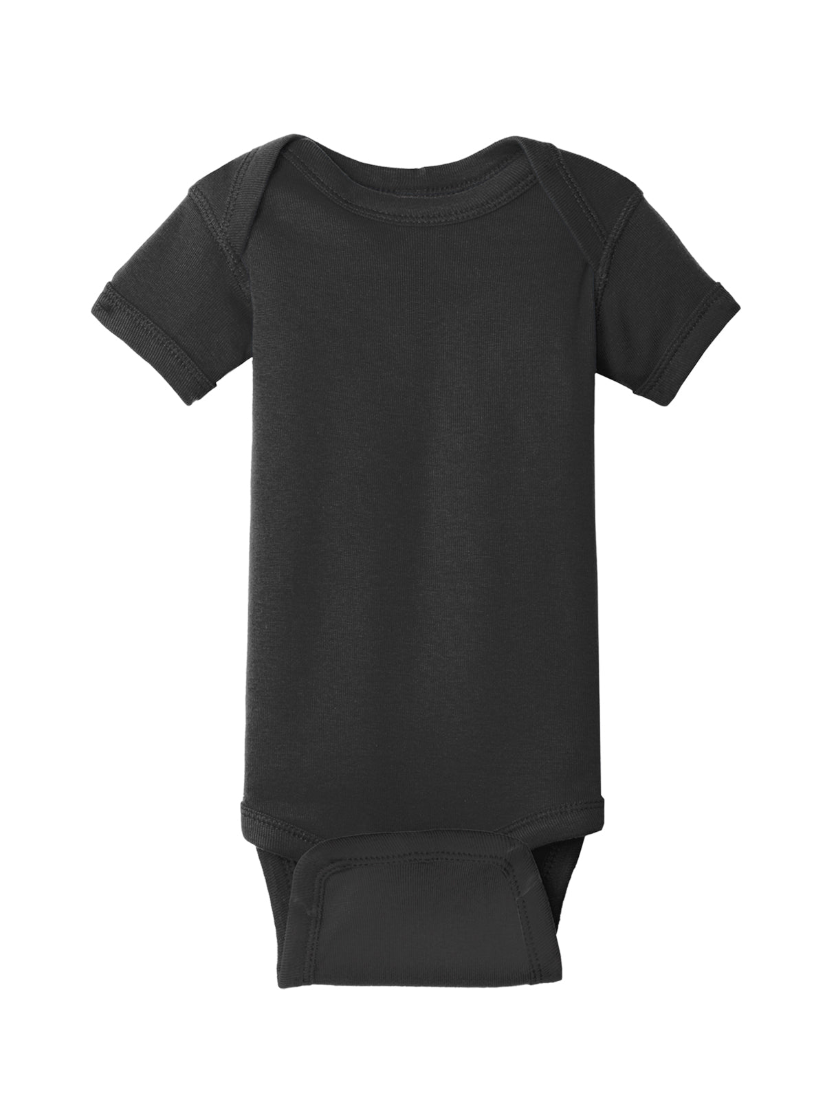 Unisex Infant Short Sleeve Baby Rib Bodysuit - RS4400 - Black