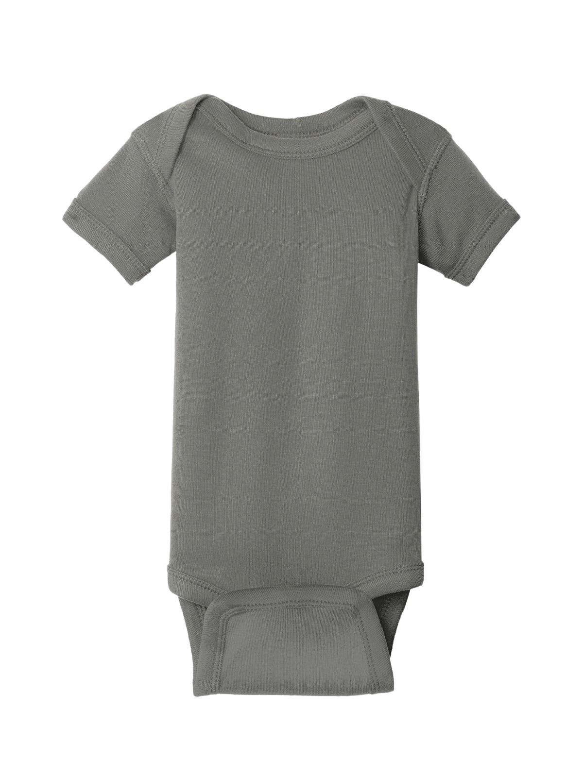 Unisex Infant Short Sleeve Baby Rib Bodysuit - RS4400 - Charcoal