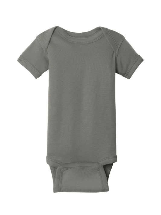 Unisex Infant Short Sleeve Baby Rib Bodysuit - RS4400 - Charcoal