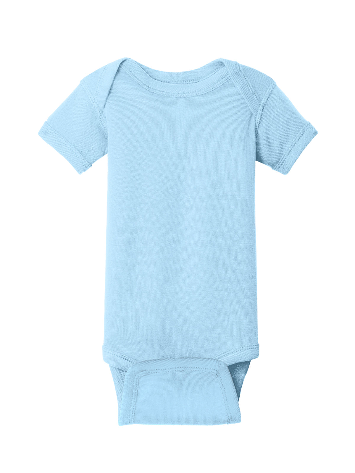 Unisex Infant Short Sleeve Baby Rib Bodysuit - RS4400 - Light Blue