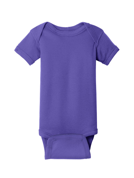 Unisex Infant Short Sleeve Baby Rib Bodysuit - RS4400 - Purple